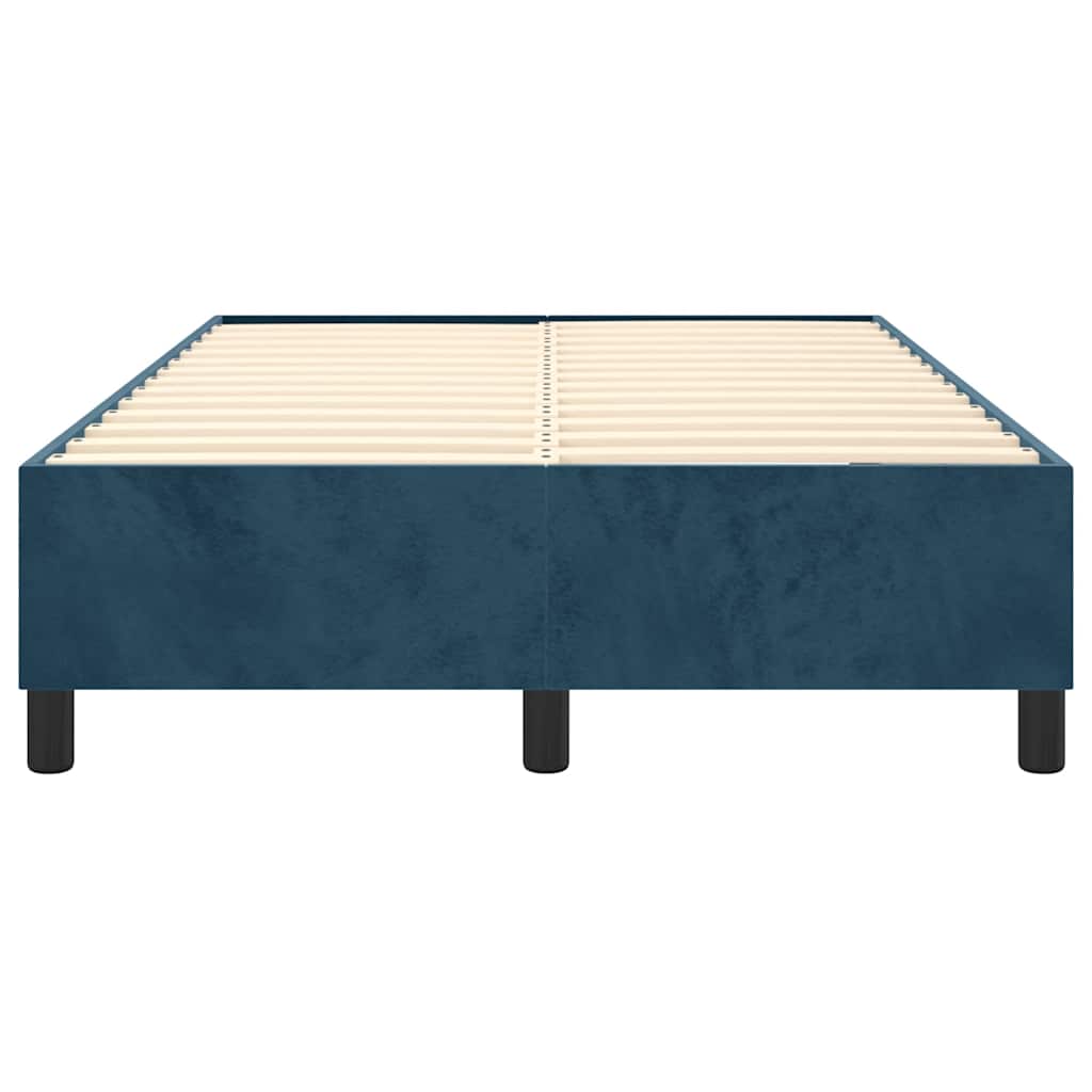 Okvir za krevet s oprugom tamnoplavi 120 x 200 cm baršunasti
