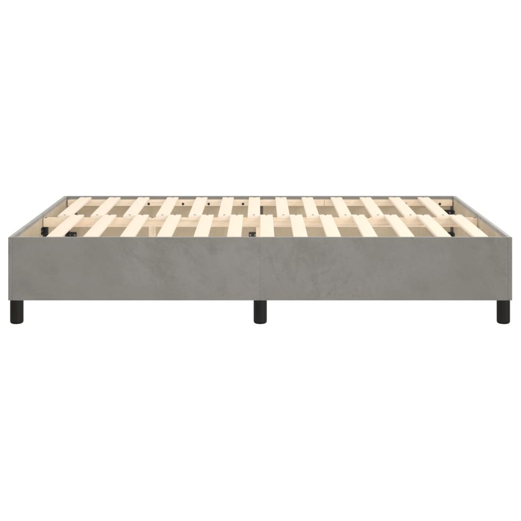 Okvir za krevet s oprugom svjetlosivi 140 x 190 cm baršunasti