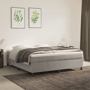 Okvir za krevet s oprugom svjetlosivi 160 x 200 cm baršunasti