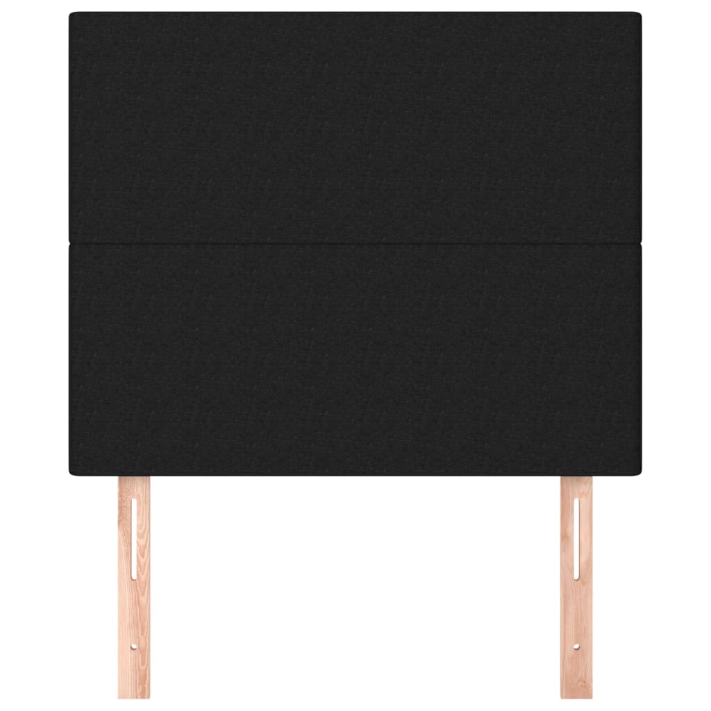 Uzglavlje Crno 90x5x118/128 cm Tkanina