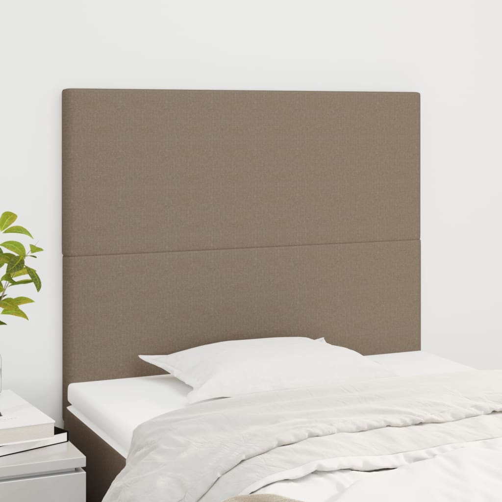 Uzglavlje boje taupe 90x5x118/128 cm tkanina