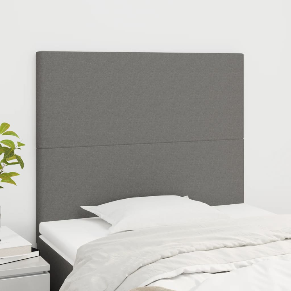 Uzglavlje tamno sivo 100x5x118/128 cm tkanina