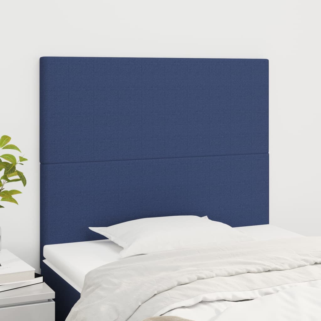 Uzglavlje plavo 100x5x118/128 cm tkanina