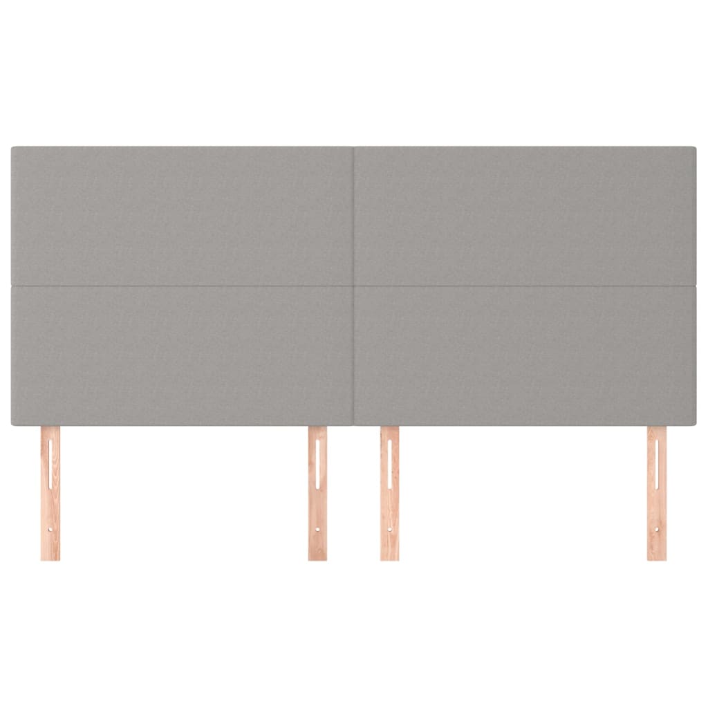 Uzglavlje svijetlosivo 160x5x118/128 cm tkanina