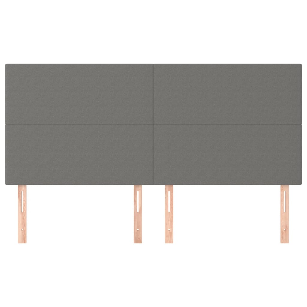 Uzglavlje tamno sivo 160x5x118/128 cm tkanina