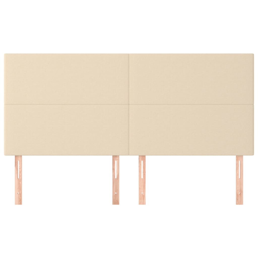 Uzglavlje krem boje 180x5x118/128 cm tkanina