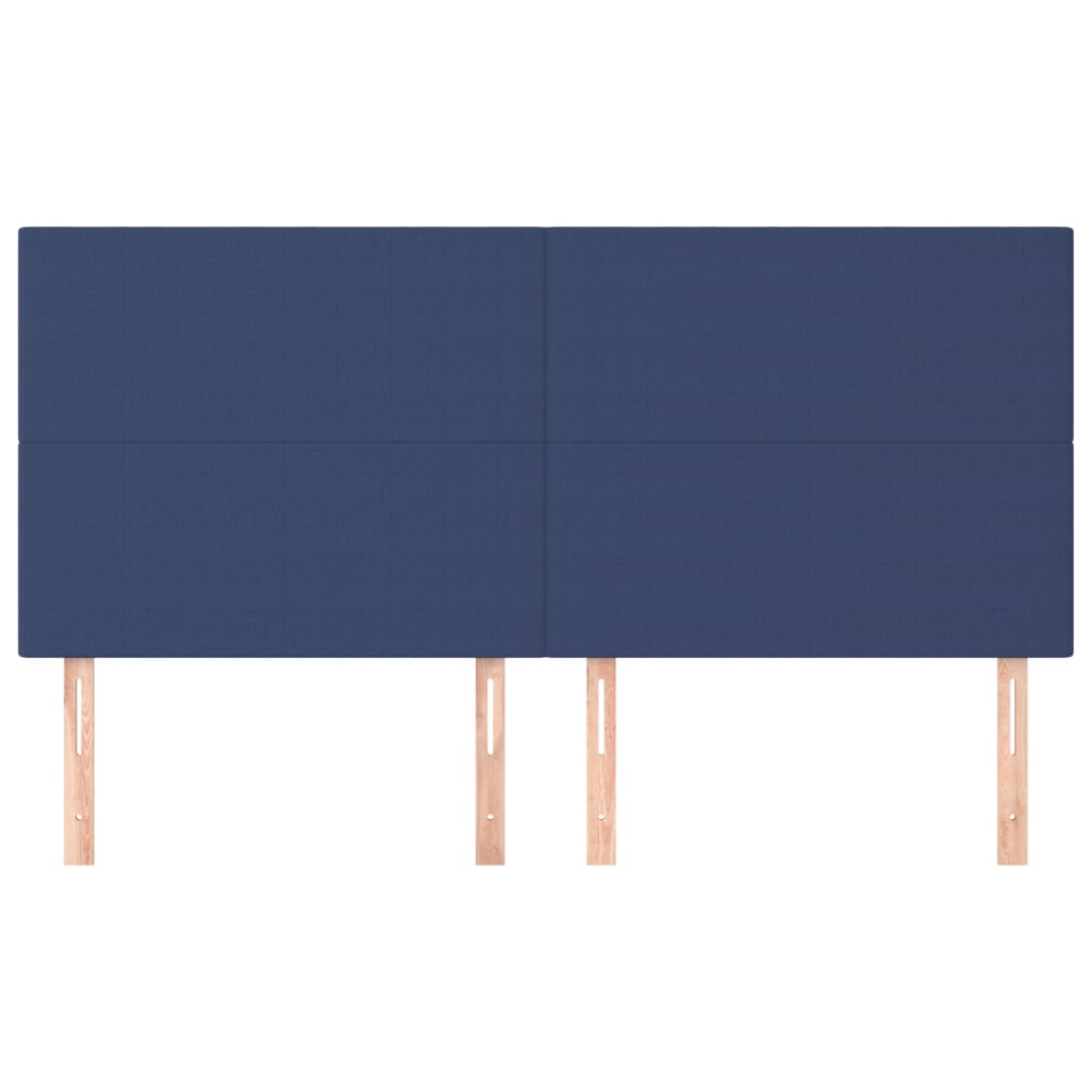 Uzglavlje plavo 180x5x118/128 cm tkanina