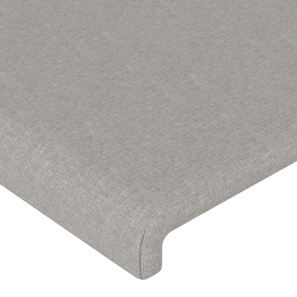 Uzglavlje svijetlosivo 200x5x118/128 cm tkanina