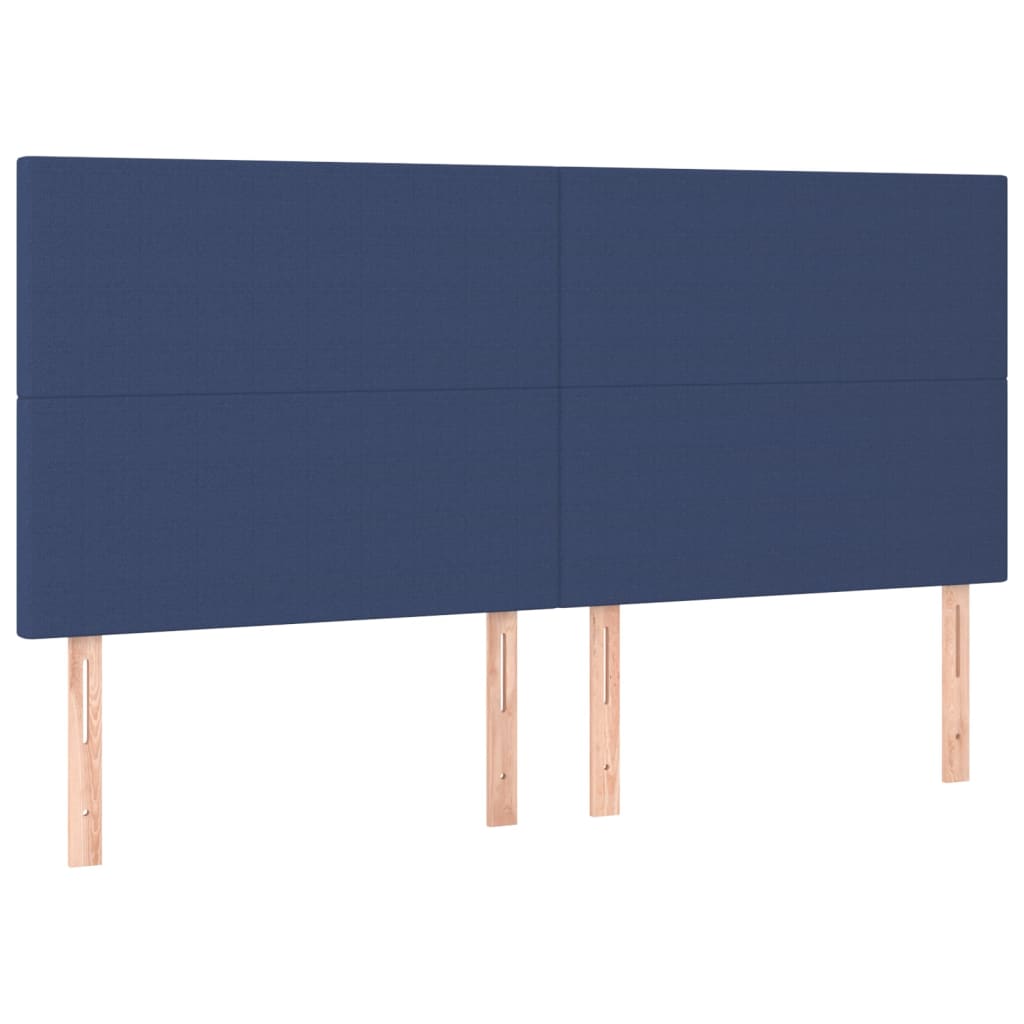 Uzglavlje plavo 200x5x118/128 cm tkanina