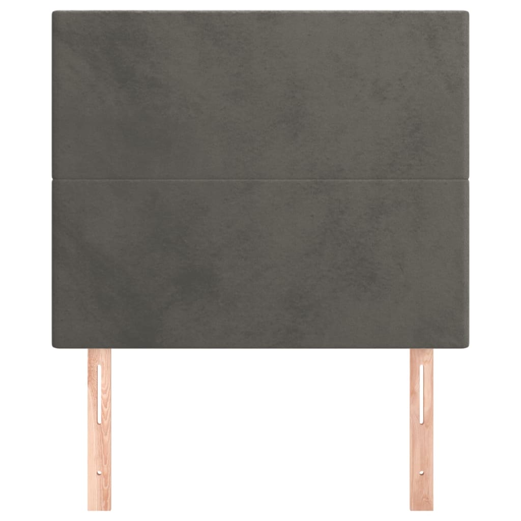 Uzglavlje tamno sivo 80x5x118/128 cm baršunasto