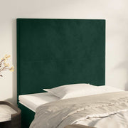 Uzglavlje tamnozeleno 80x5x118/128 cm baršunasto