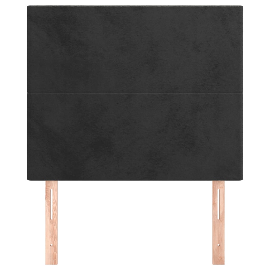 Uzglavlje Crno 90x5x118/128 cm Baršunasto