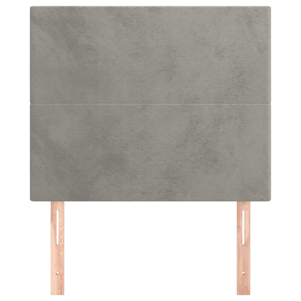 Uzglavlje svijetlosivo 100x5x118/128 cm baršunasto