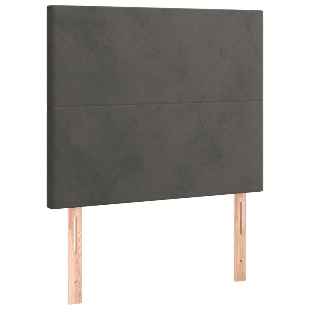 Uzglavlje tamno sivo 100x5x118/128 cm baršunasto