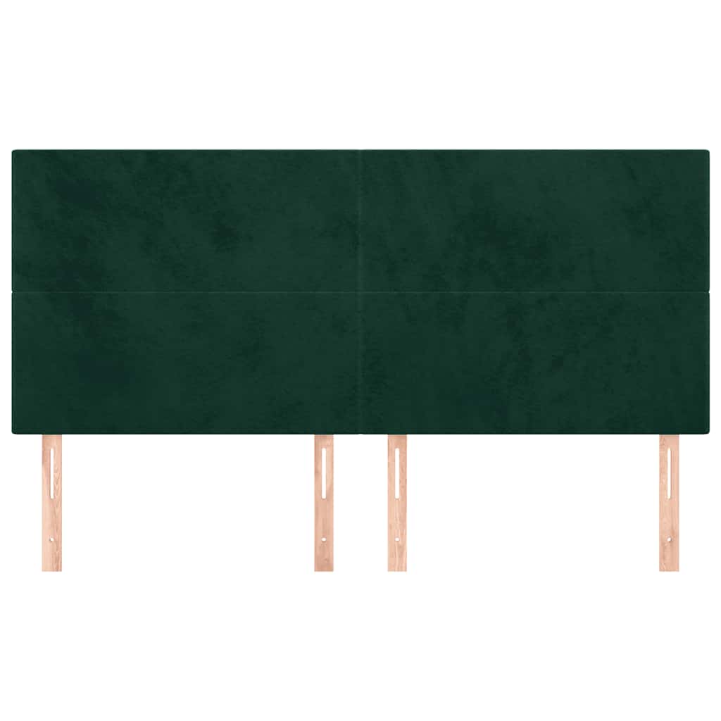 Uzglavlje tamnozeleno 160x5x118/128 cm baršunasto