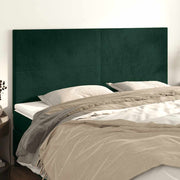 Uzglavlje tamnozeleno 180x5x118/128 cm baršunasto