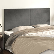 Uzglavlje tamno sivo 200x5x118/128 cm baršunasto