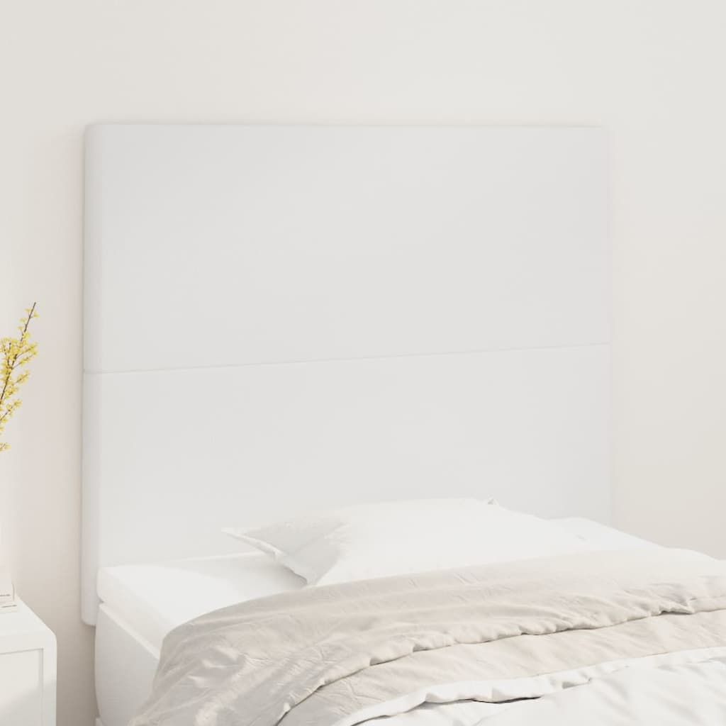 Uzglavlje Bijelo 80x5x118/128 cm Imitacija kože