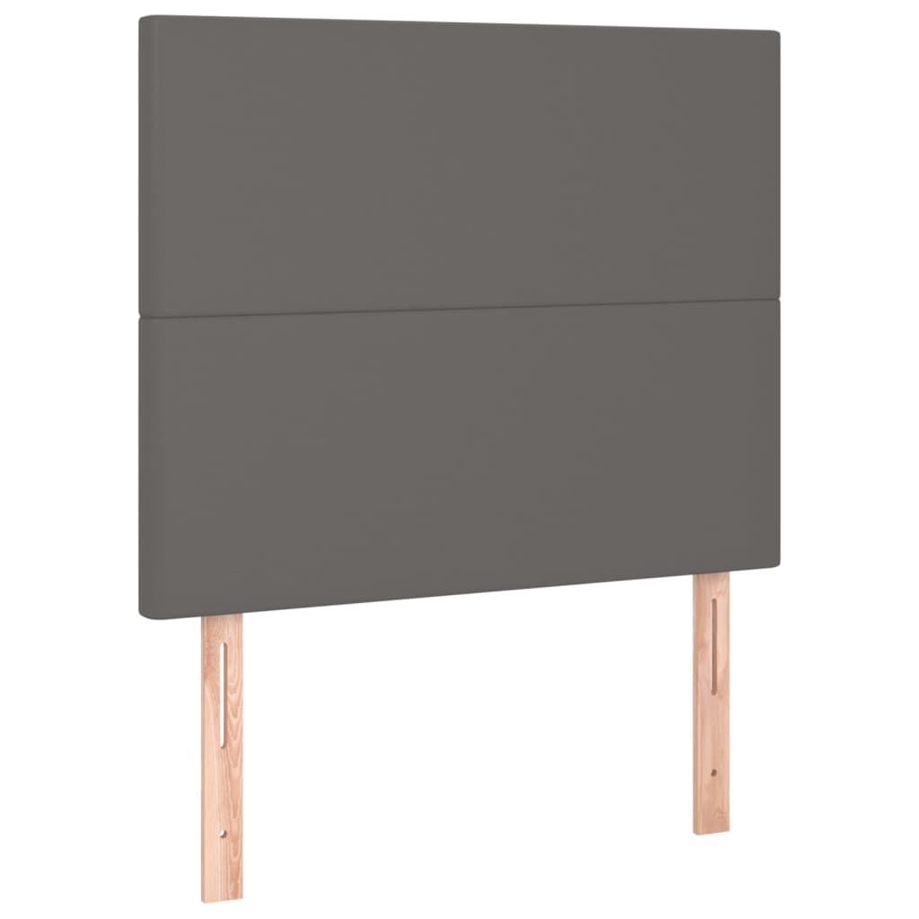 Uzglavlje sivo 100x5x118/128 cm umjetna koža
