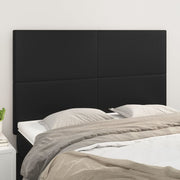 Uzglavlje crno 144x5x118/128 cm umjetna koža