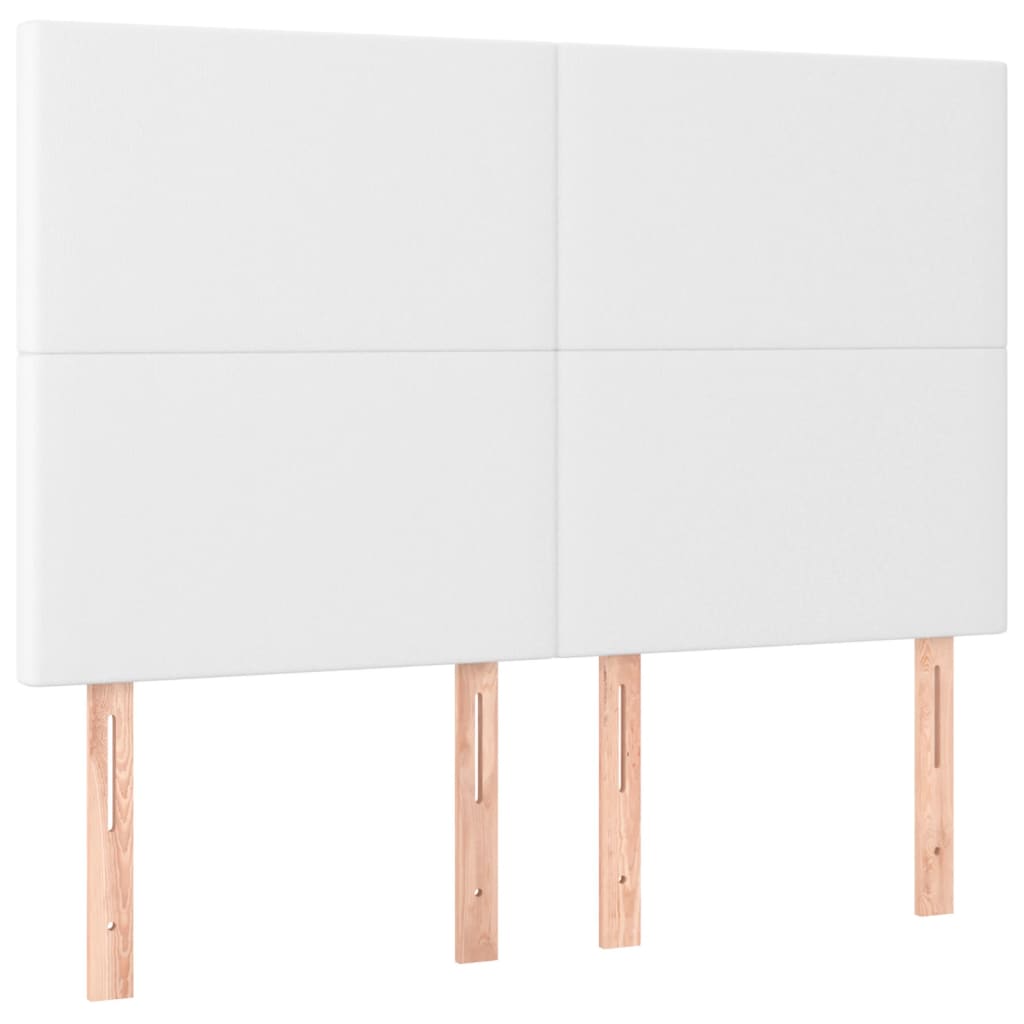 Uzglavlje Bijelo 144x5x118/128 cm Imitacija kože