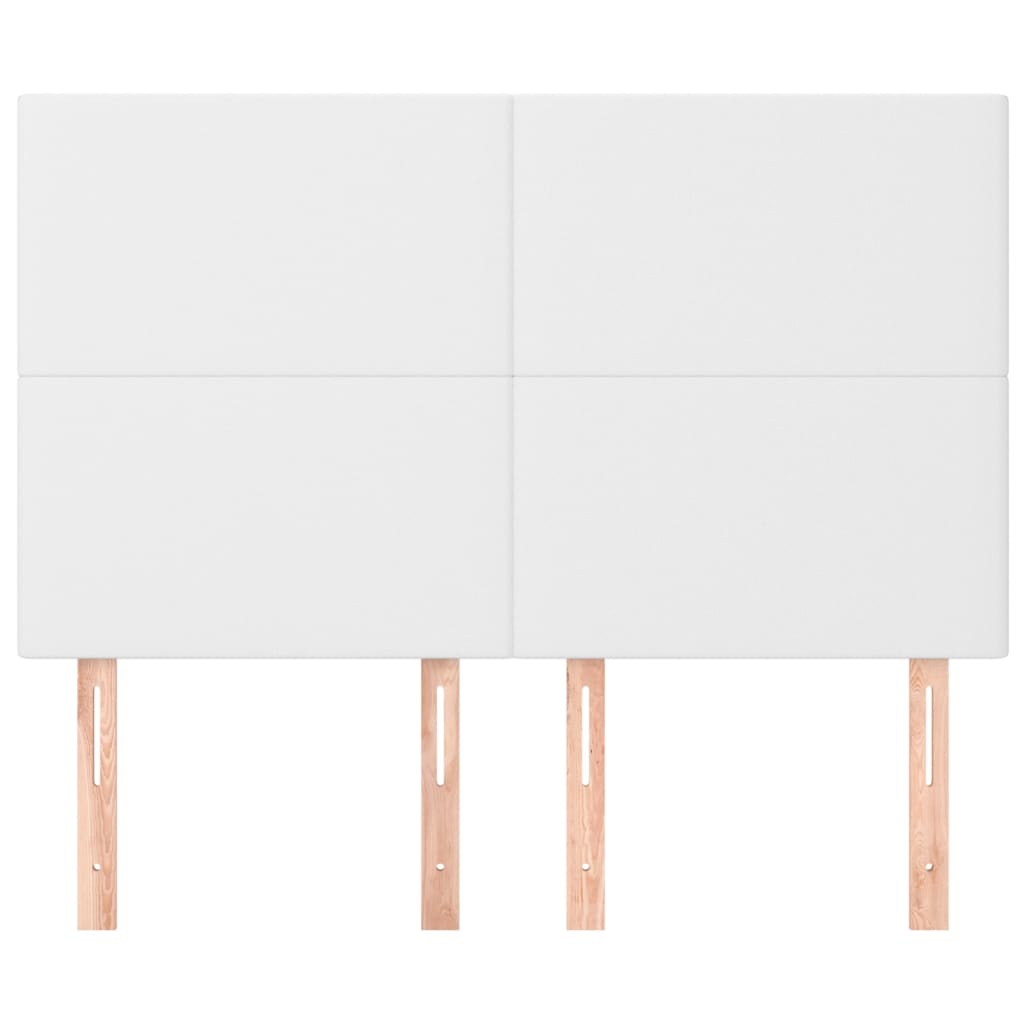 Uzglavlje Bijelo 144x5x118/128 cm Imitacija kože