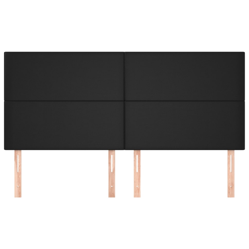 Uzglavlje Crno 160x5x118/128 cm Imitacija kože