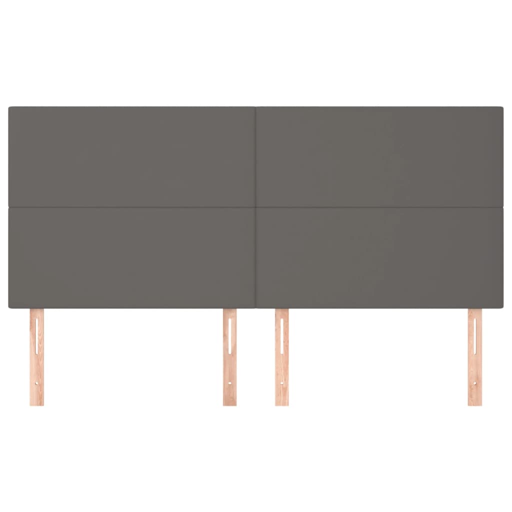 Uzglavlje sivo 160x5x118/128 cm umjetna koža