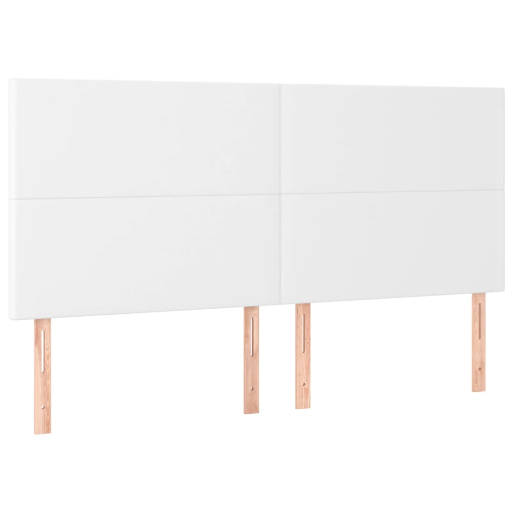 Uzglavlje Bijelo 180x5x118/128 cm Imitacija kože