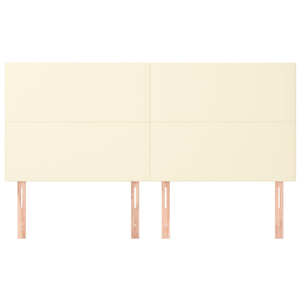 Uzglavlje krem boje 180x5x118/128 cm umjetna koža
