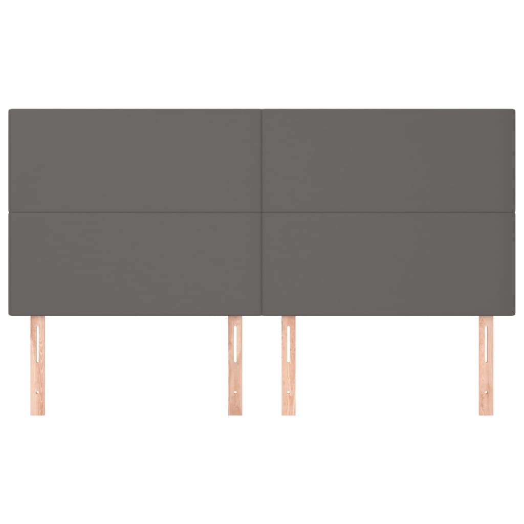 Uzglavlje sivo 200x5x118/128 cm umjetna koža