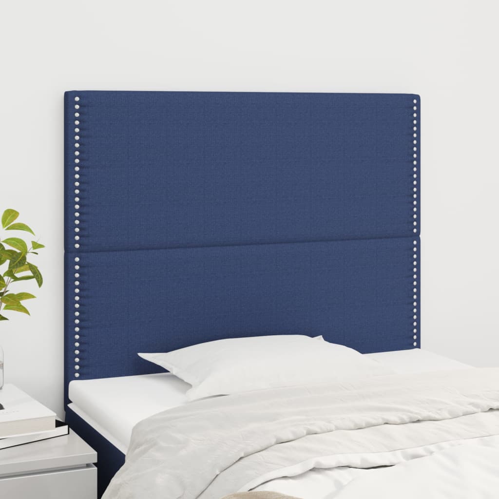 Uzglavlje plavo 90x5x118/128 cm tkanina