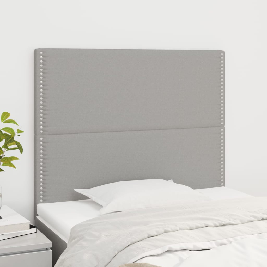 Uzglavlje svijetlosivo 100x5x118/128 cm tkanina