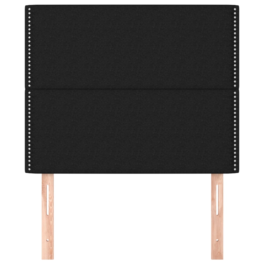 Uzglavlje crno 100x5x118/128 cm tkanina