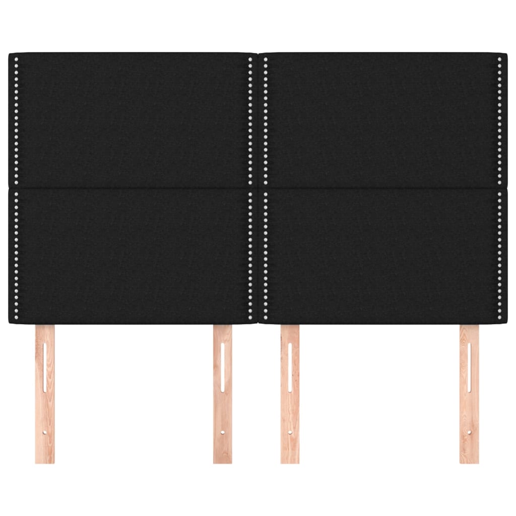 Uzglavlje crno 144x5x118/128 cm tkanina