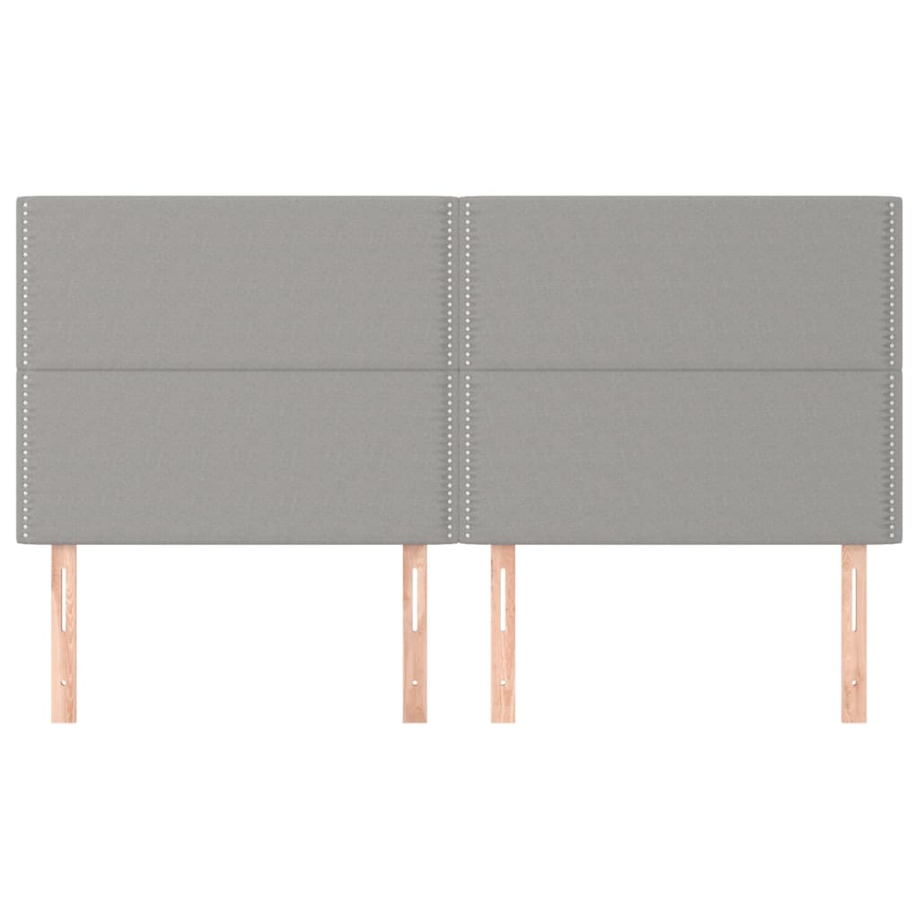 Uzglavlje svijetlosivo 180x5x118/128 cm tkanina