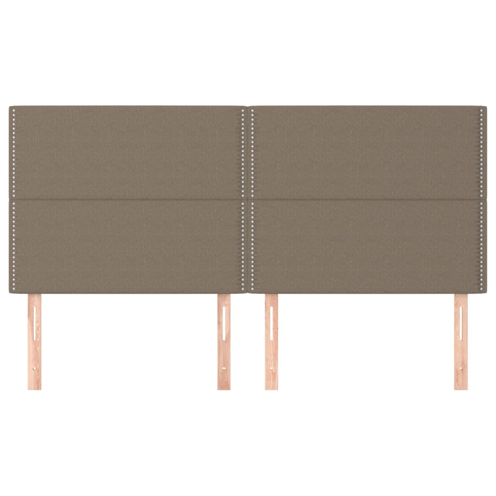 Uzglavlje boje taupe 180x5x118/128 cm tkanina