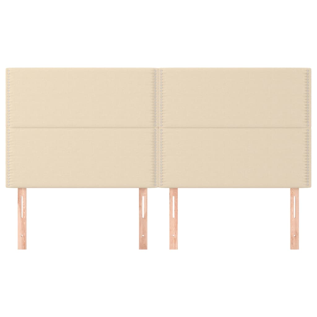 Uzglavlje krem boje 180x5x118/128 cm tkanina