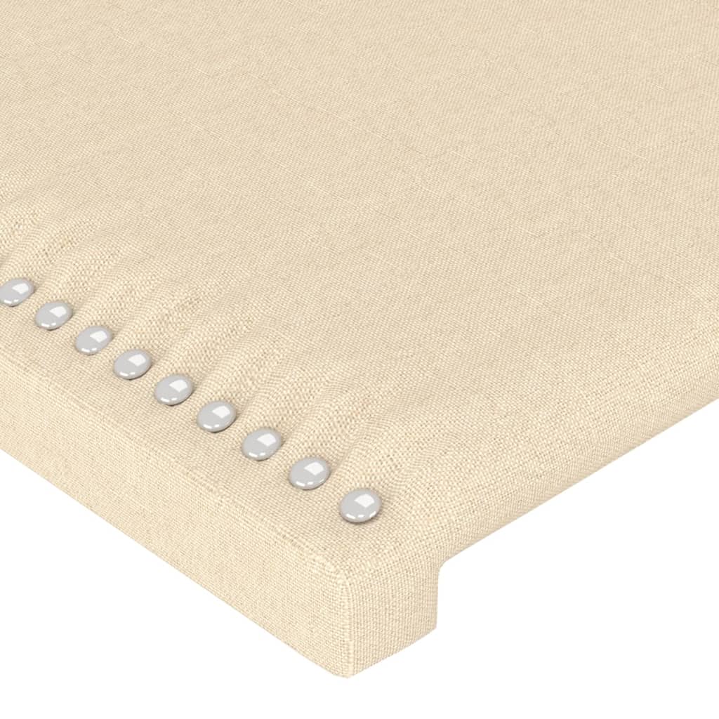 Uzglavlje krem boje 180x5x118/128 cm tkanina