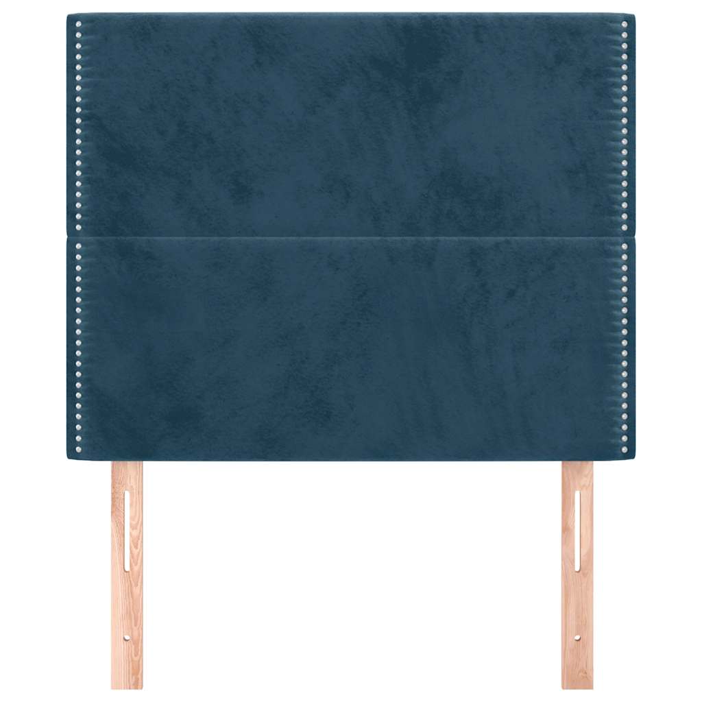 Uzglavlje tamnoplavo 80x5x118/128 cm baršunasto