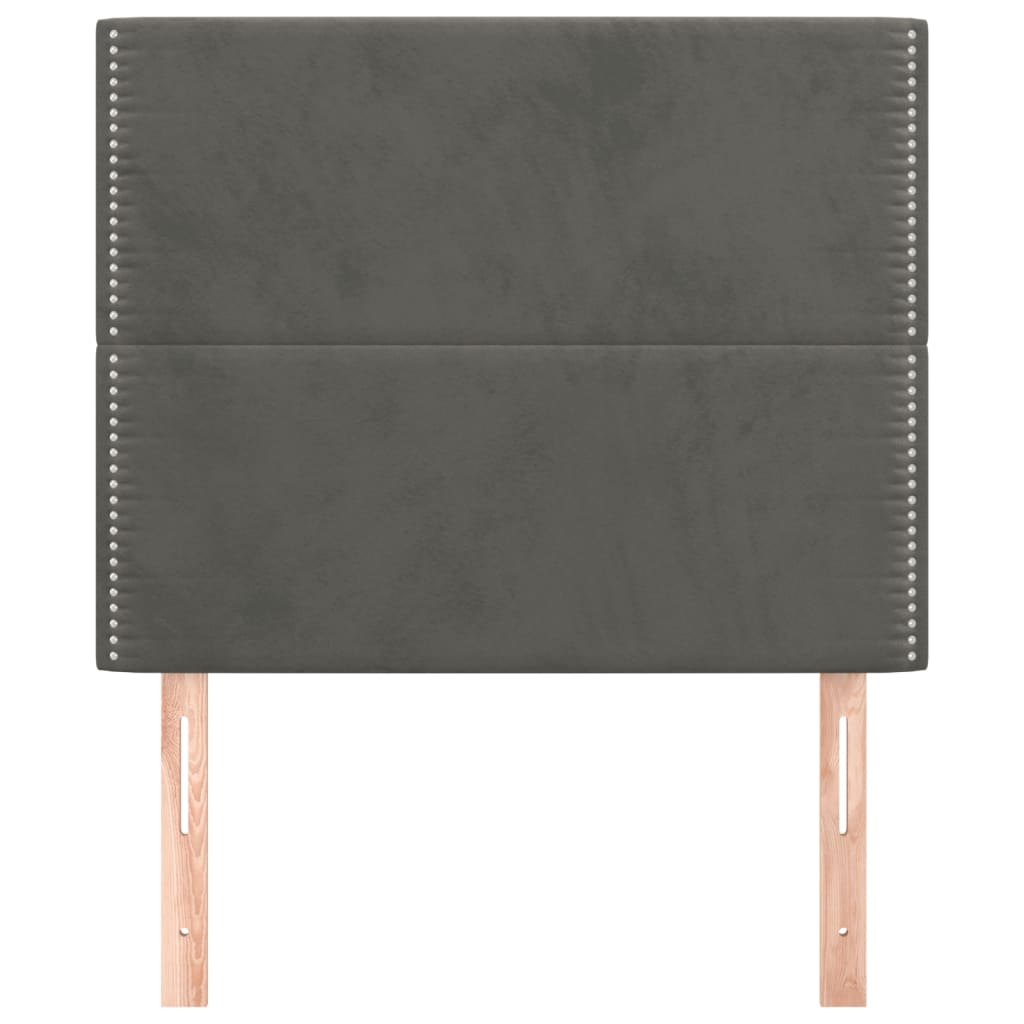 Uzglavlje tamno sivo 90x5x118/128 cm baršunasto