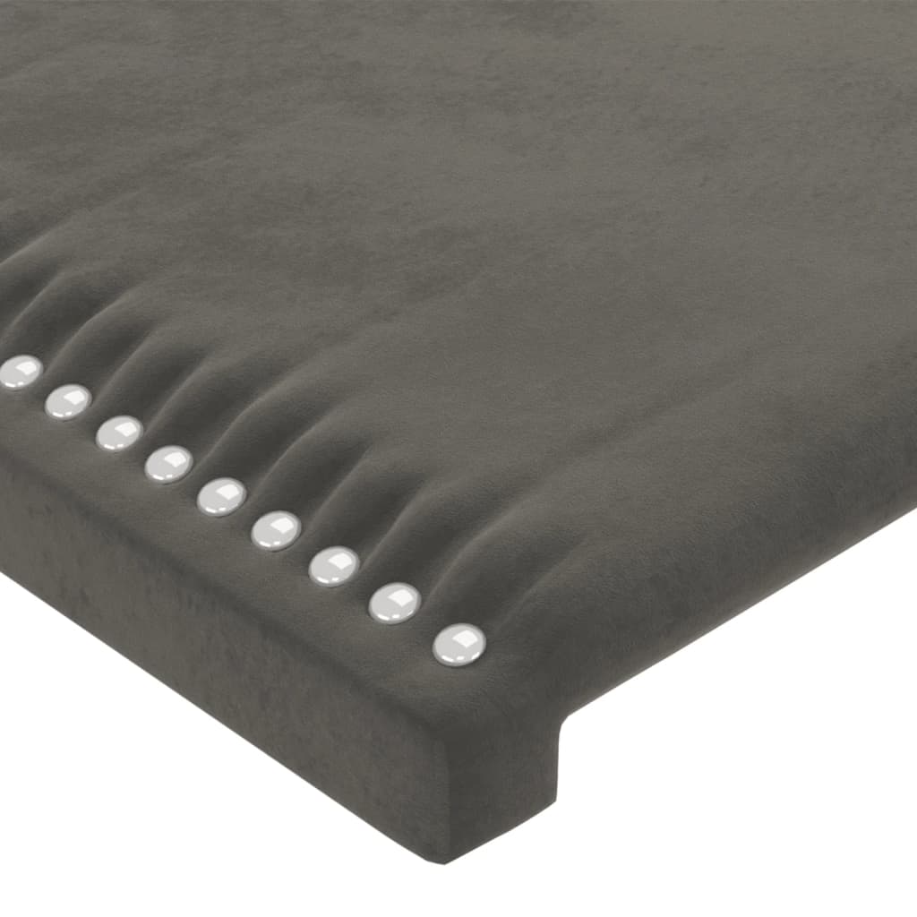 Uzglavlje tamno sivo 100x5x118/128 cm baršunasto