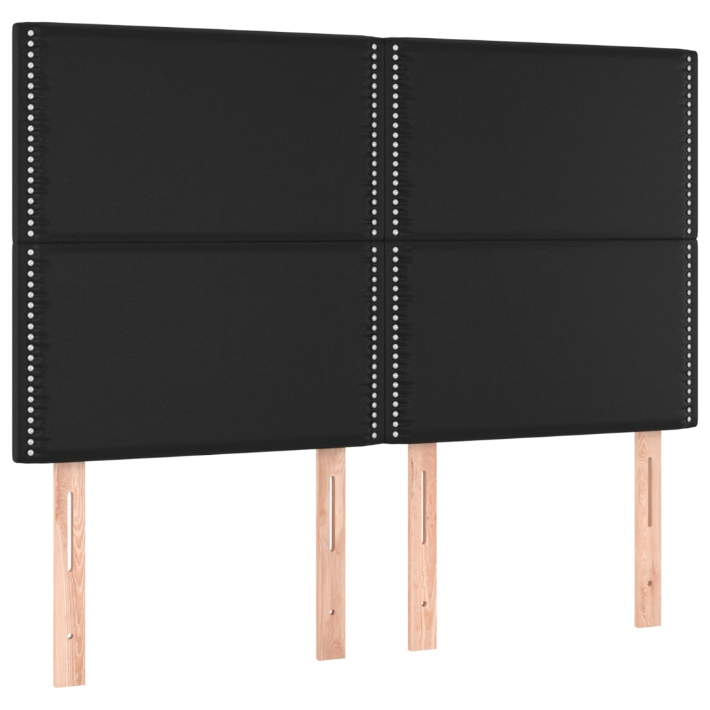 Uzglavlje crno 144x5x118/128 cm umjetna koža