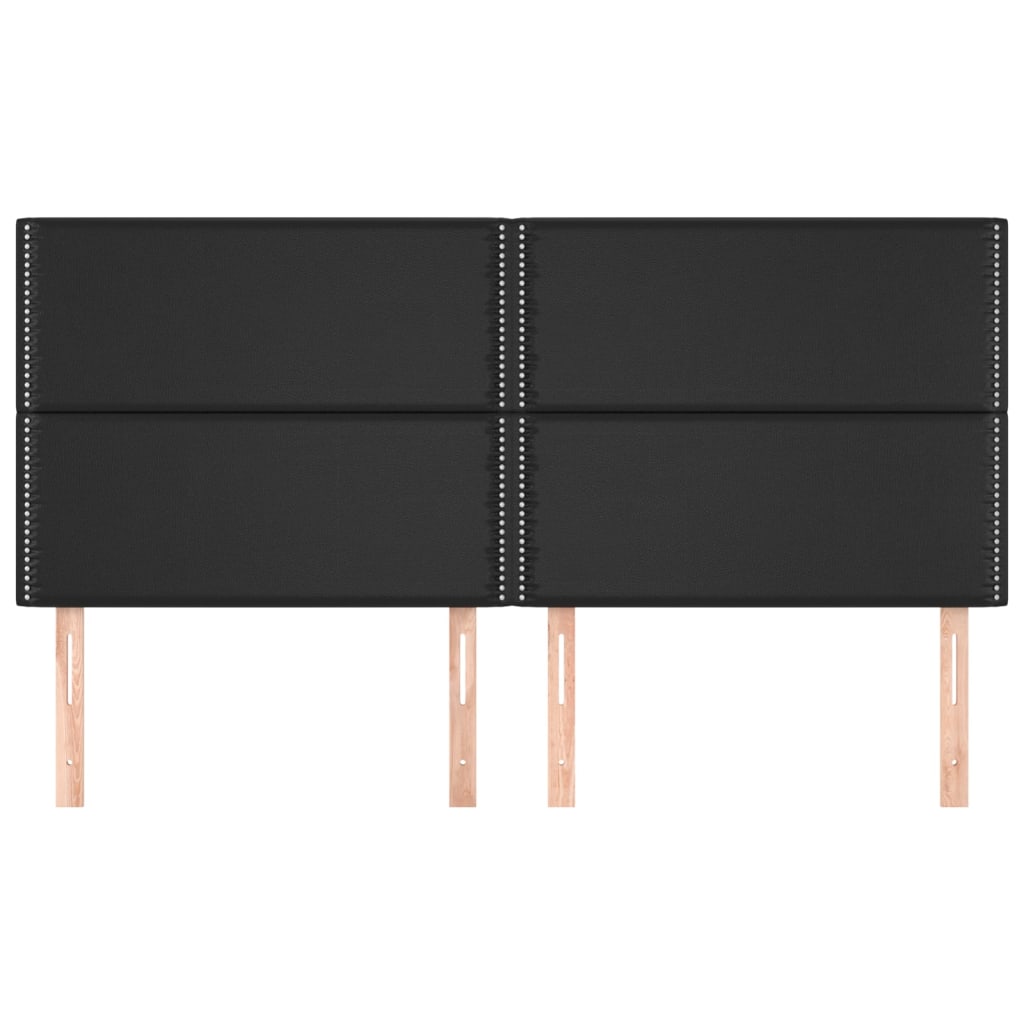 Uzglavlje crno 180x5x118/128 cm umjetna koža