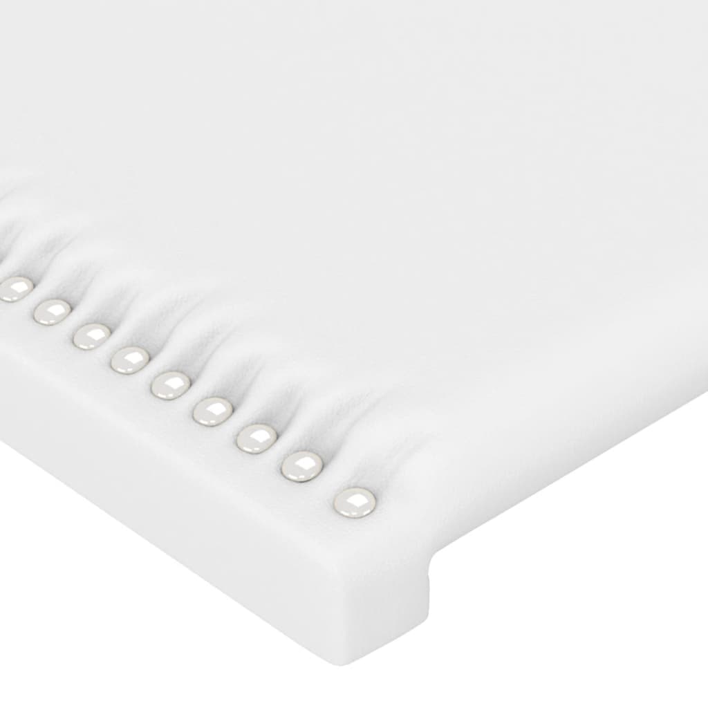 Uzglavlje Bijelo 200x5x118/128 cm Imitacija kože