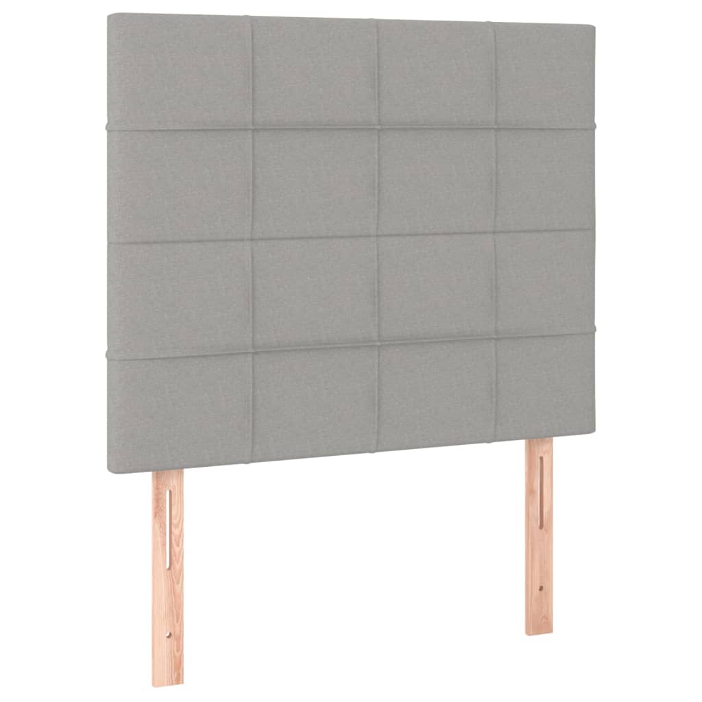 Uzglavlje svijetlosivo 80x5x118/128 cm tkanina