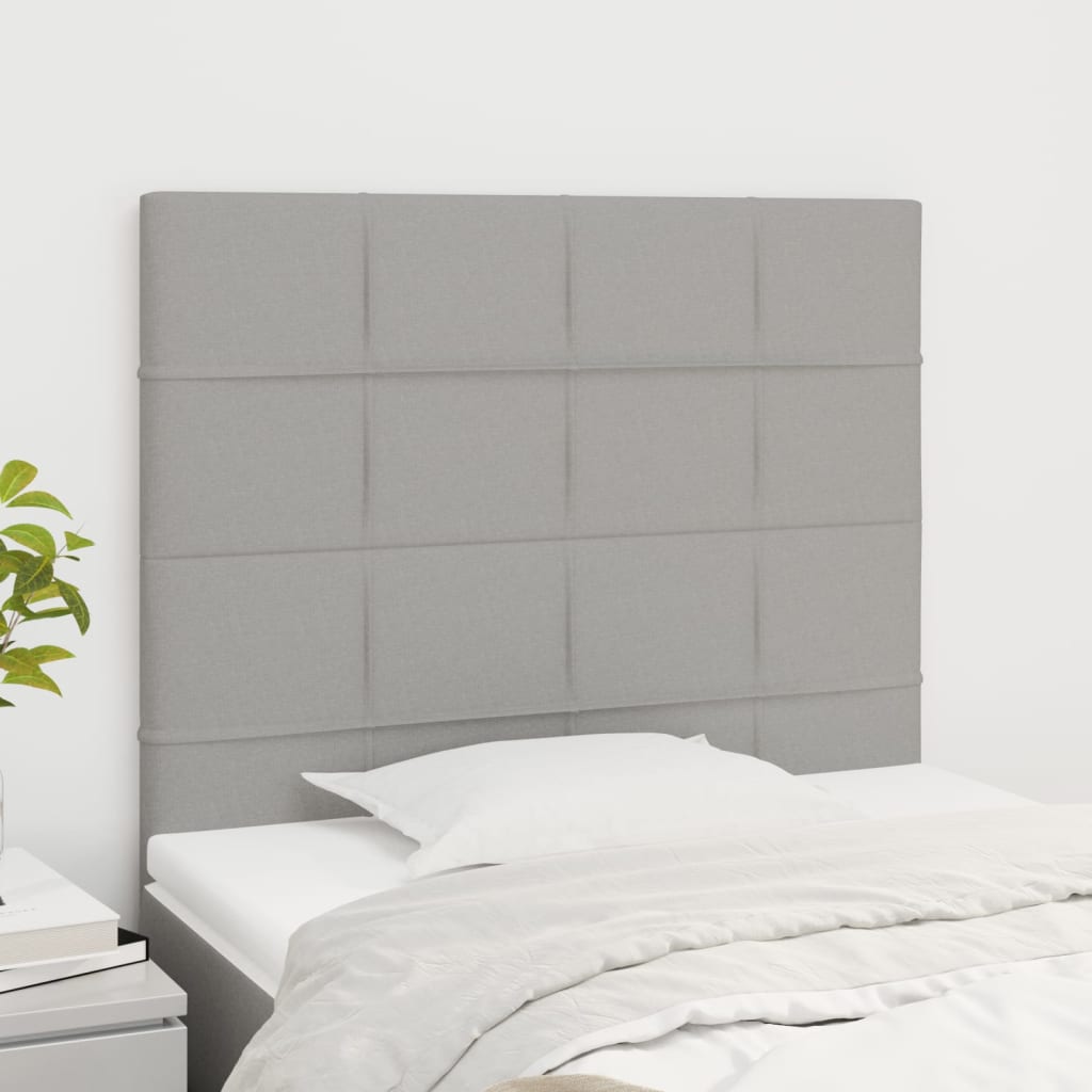 Uzglavlje svijetlosivo 80x5x118/128 cm tkanina