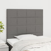 Uzglavlje tamno sivo 80x5x118/128 cm tkanina