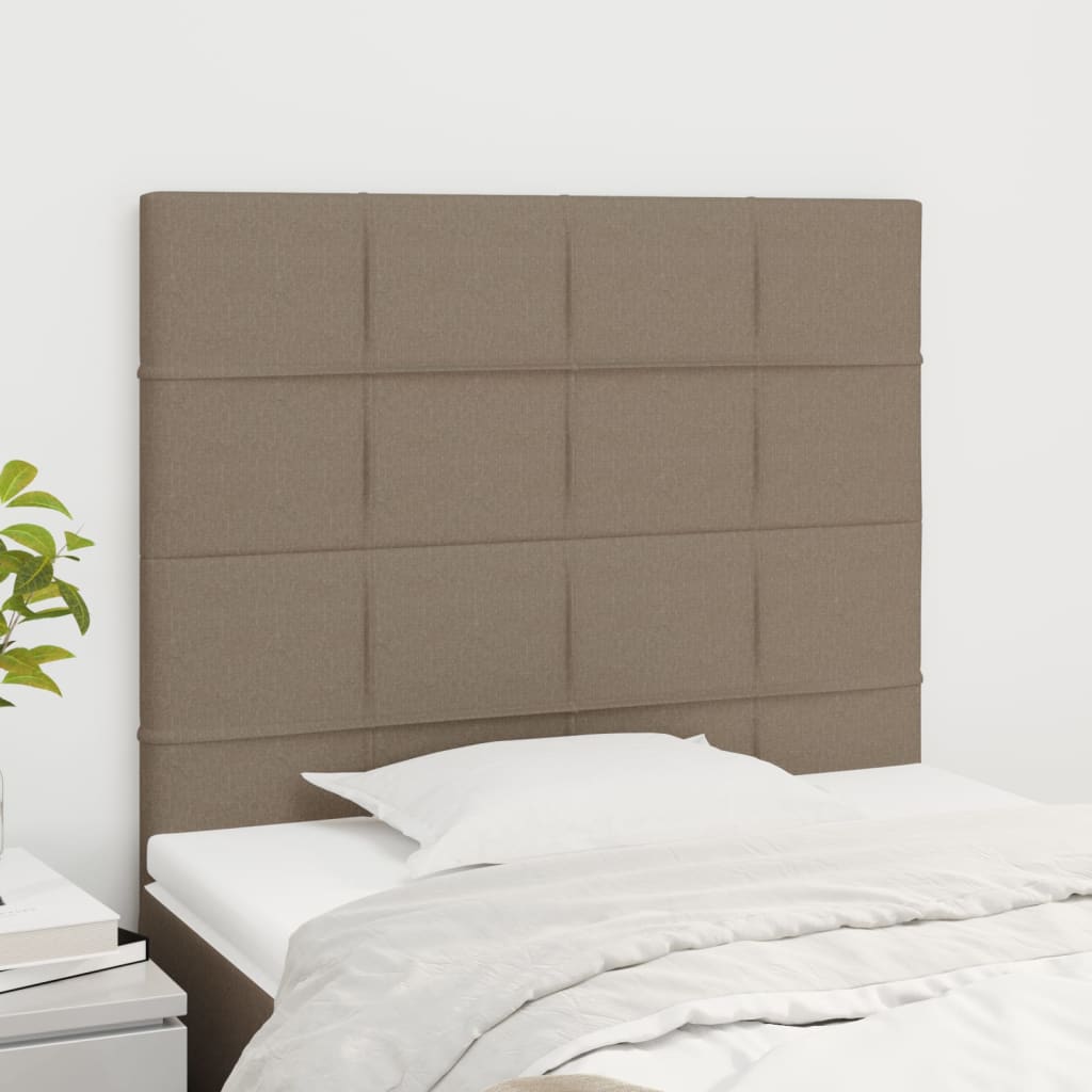 Uzglavlje boje taupe 80x5x118/128 cm tkanina