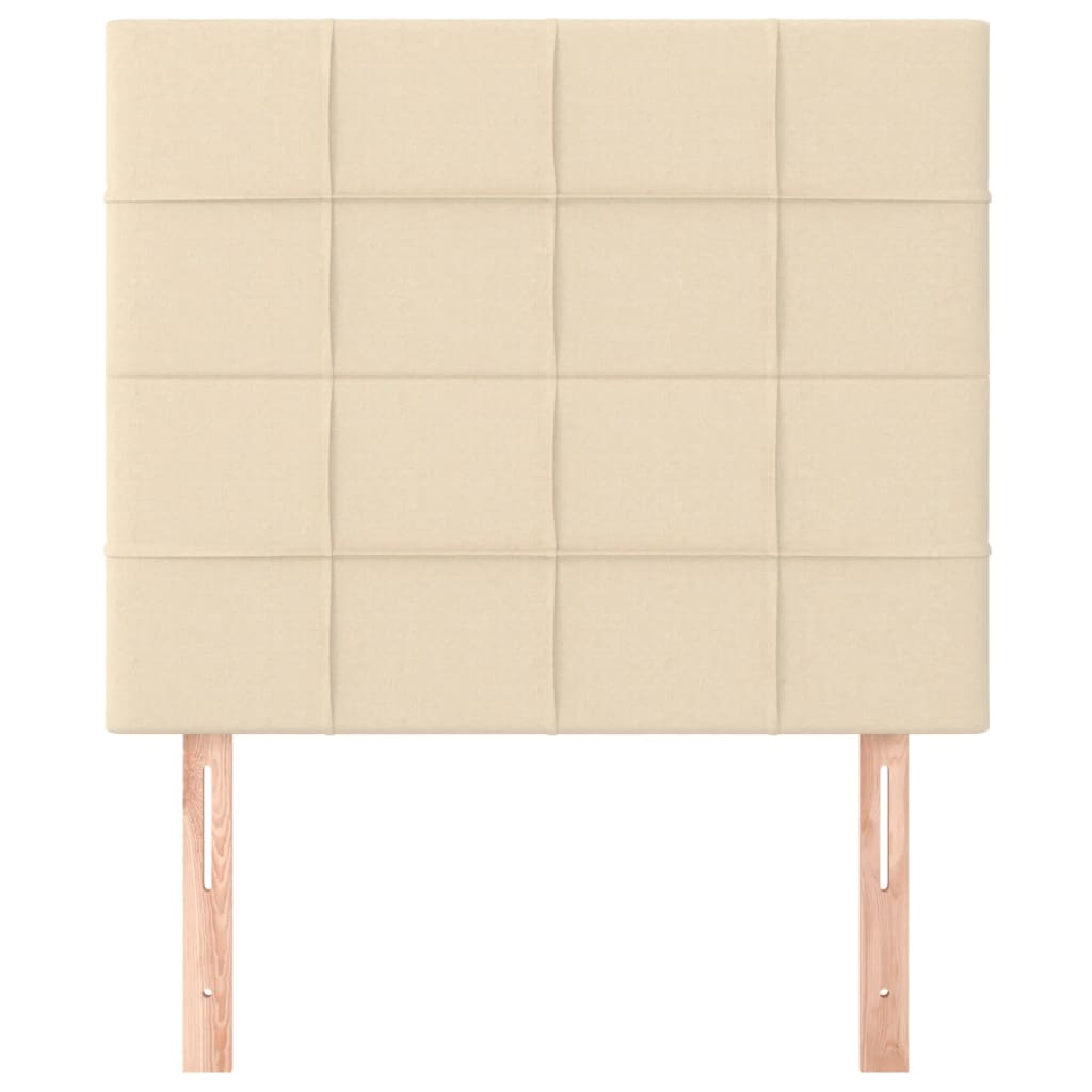 Uzglavlje krem boje 80x5x118/128 cm tkanina